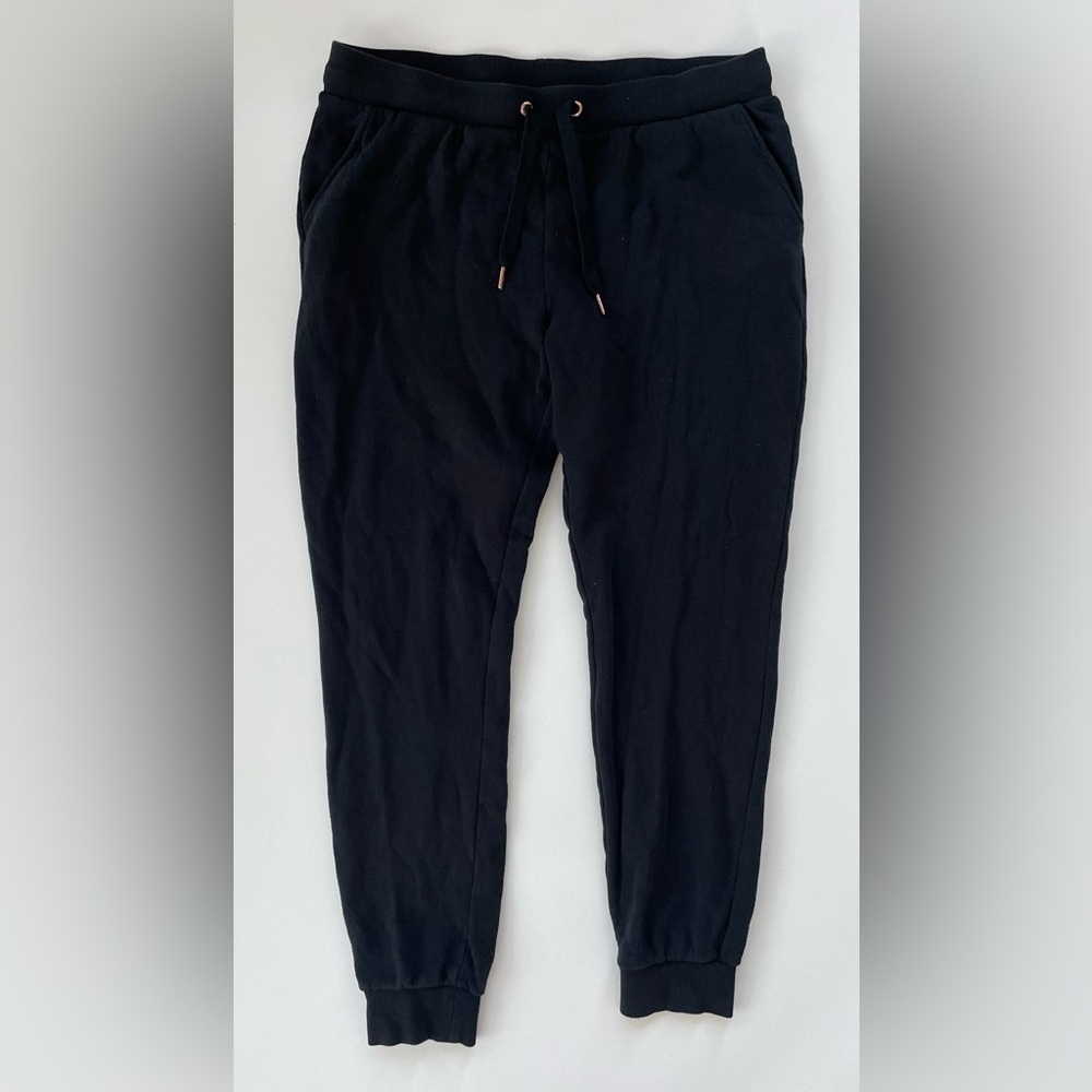 Z Supply Women’s Black Jogger Rose Gold Accents Size X-Large XL